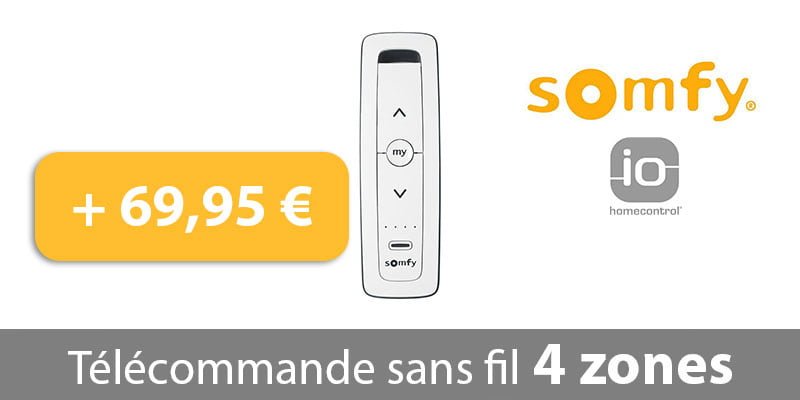 Télécommande Somfy 4 zones + groupe +69.95 €