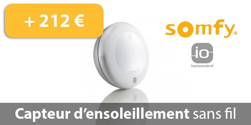 Capteur d'ensoleillement sans fil - SOMFY sunis II io +212.00 €