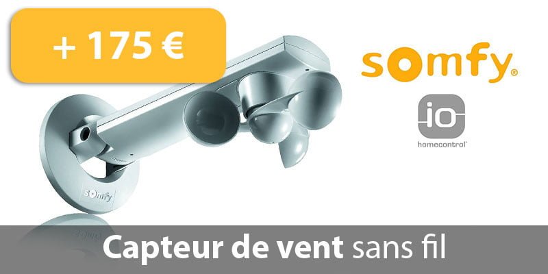 Capteur de vent sans fil - SOMFY Eolis Wirefree io +175.00 €