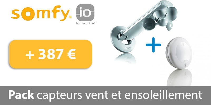 Pack | Carpteur de vent + Capteur d'ensoleillement SOMFY +387.00 €