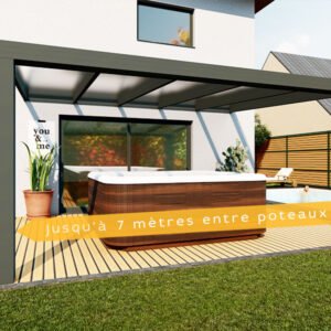 Abri de spa aluminium en kit Climalux horizon Skylux pas cher