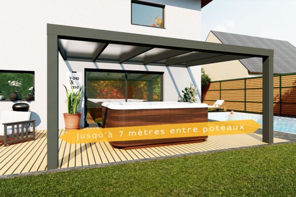 Abri de spa aluminium en kit Climalux horizon Skylux pas cher