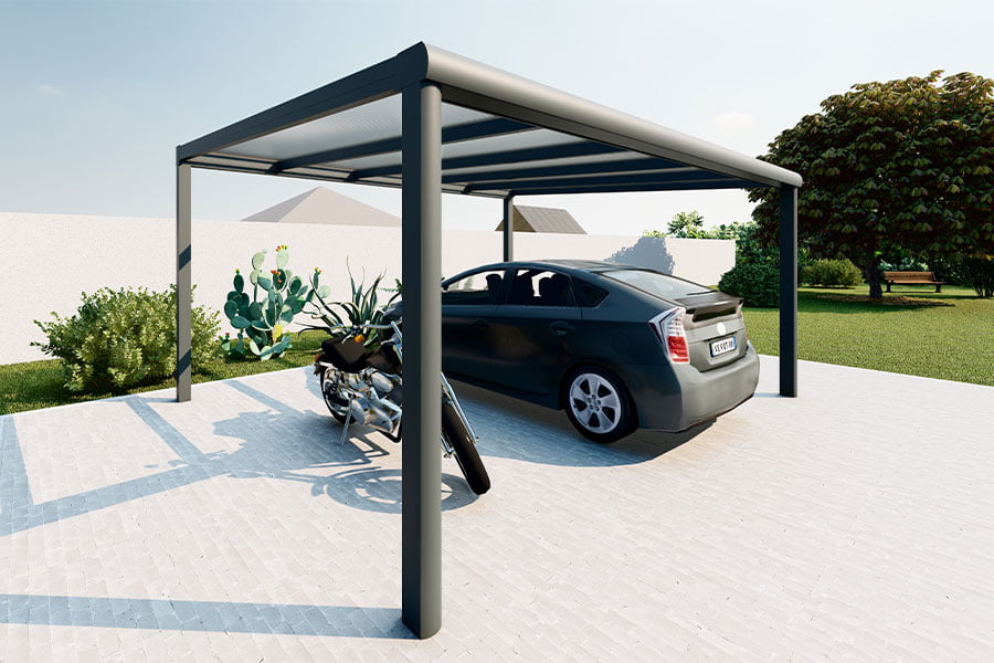 Protégez vos véhicule avec style grâce au carport en aluminium en kit Neoline version ilot