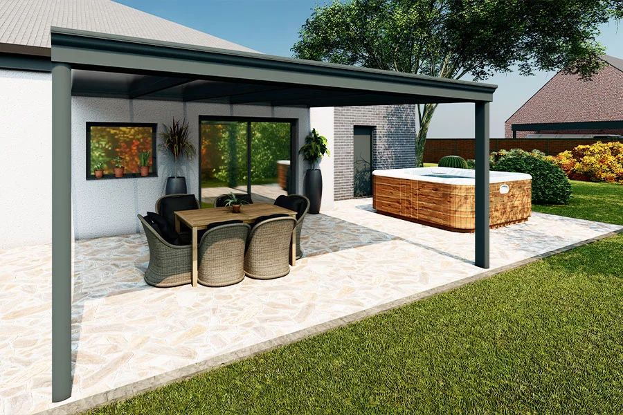 pergola aluminium en kit Climalux tradition Skylux pas cher