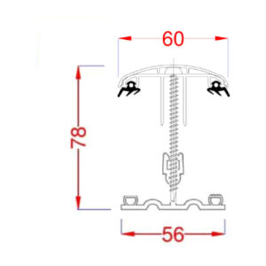 CAPOT UNIVERSEL A VISSER en aluminium laqué pour plaques jusqu’à 55 mm