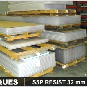 PLEXIGLAS S5P RESIST 32mm largeur 1230 mm